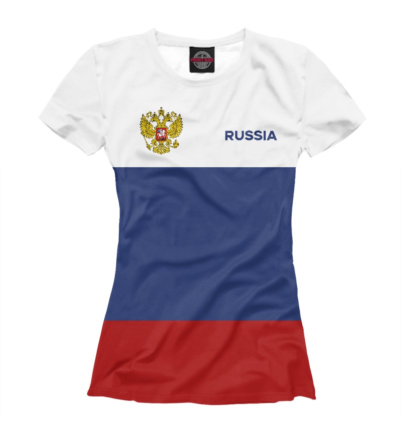 Женская футболка Россия