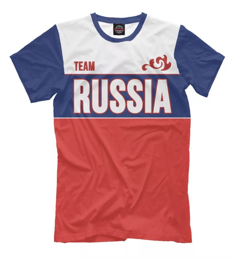 Футболка с надписью Russia
