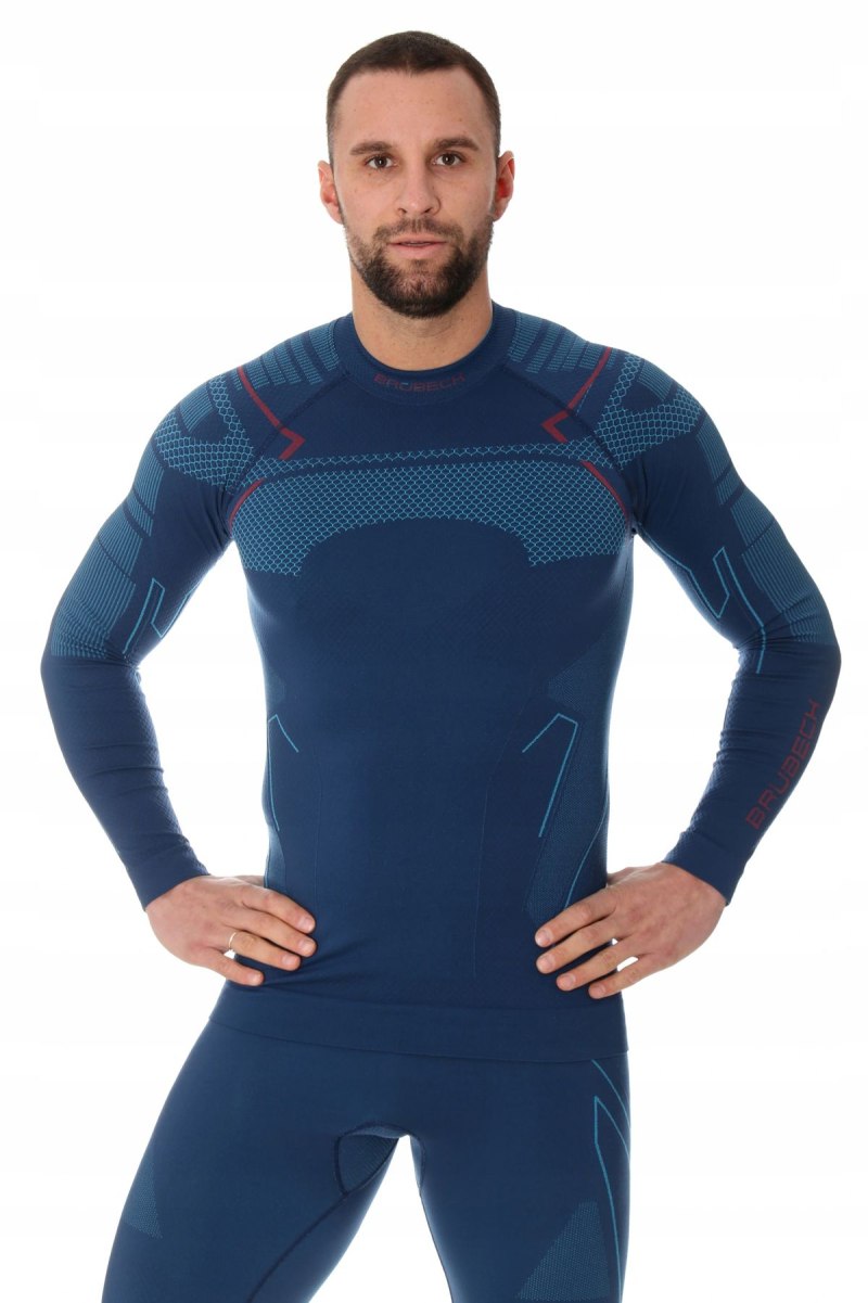 Термобелье (футболка мужская дл.рукав) Brubeck Comfort Wool, черный l