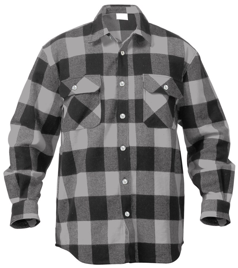 Red Extra Heavyweight Brawny Buffalo Plaid Flannel Shirt