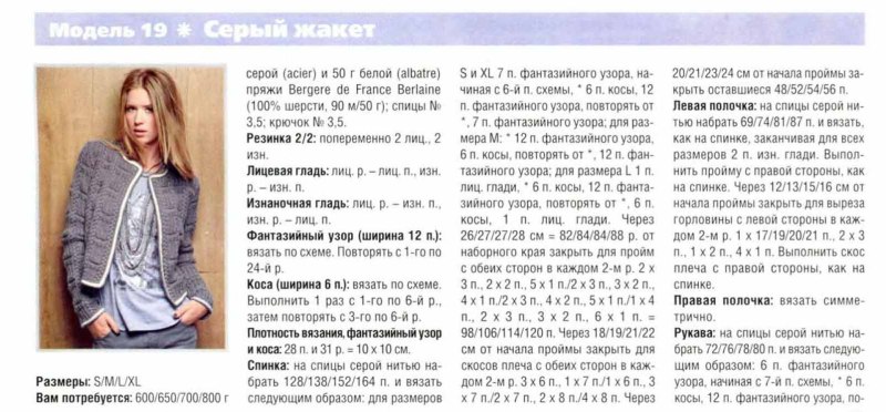 Жакет спицами для женщин схемы и описание
