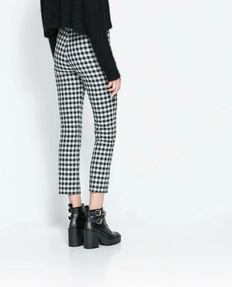 Клетчатые брюки Zara женские