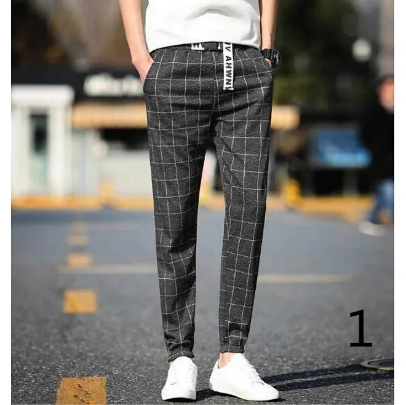 Клетчатые джоггеры Slim Fit