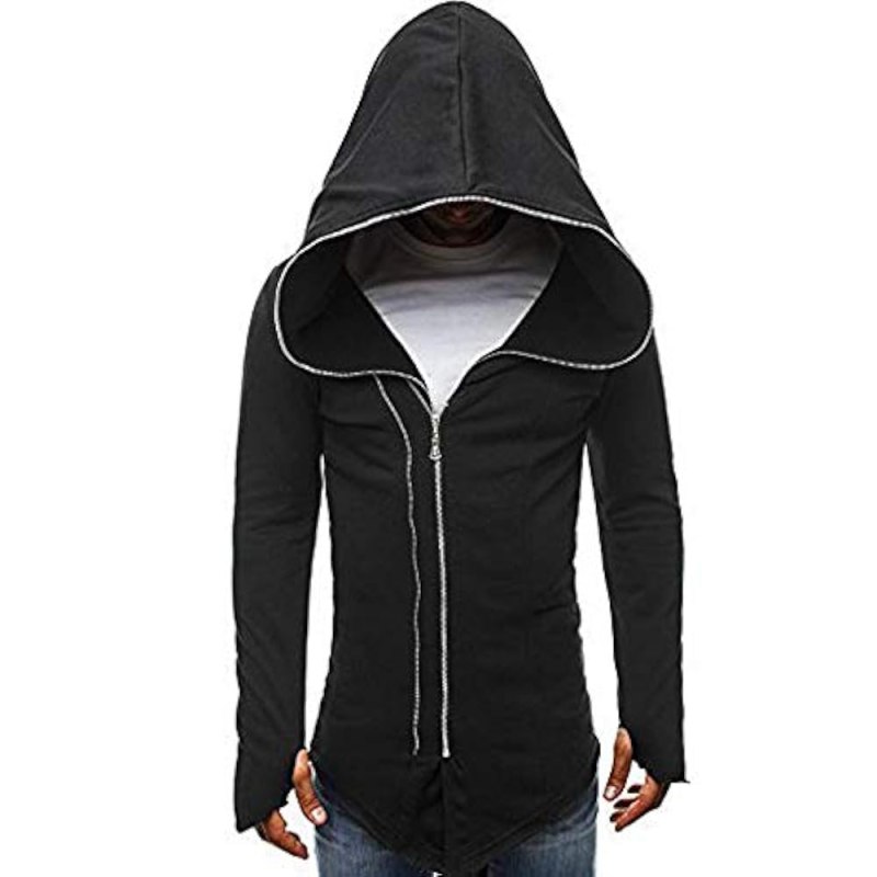 Чёрная кофта на молнии с капюшон Tommy Hamilton 10490