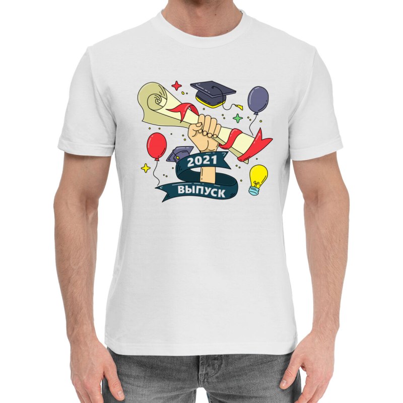 Надпись на футболке выпускник