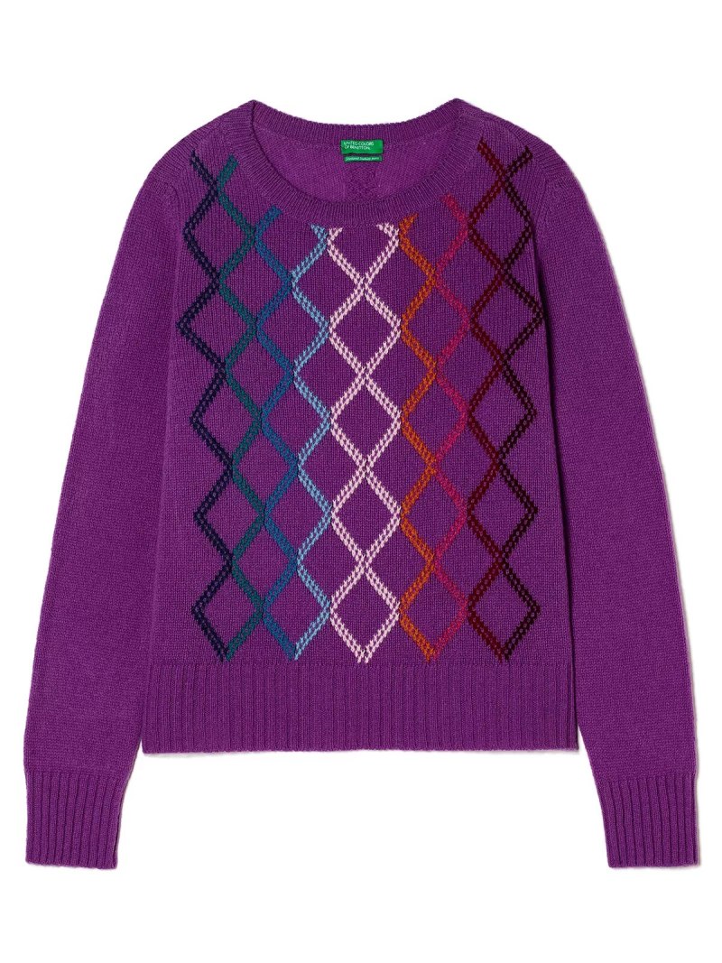 Фиолетовый свитер