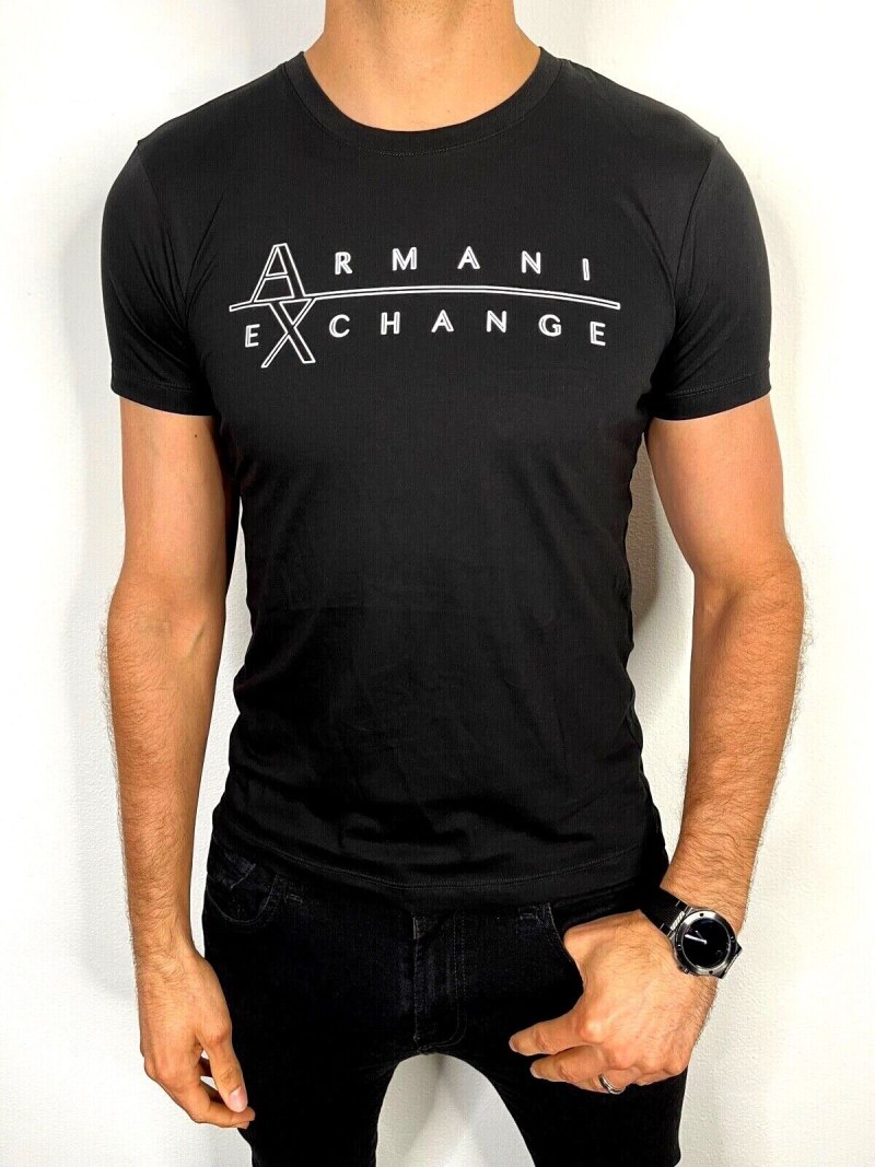 Футболки Armani Exchange мужские с золотыми буквами