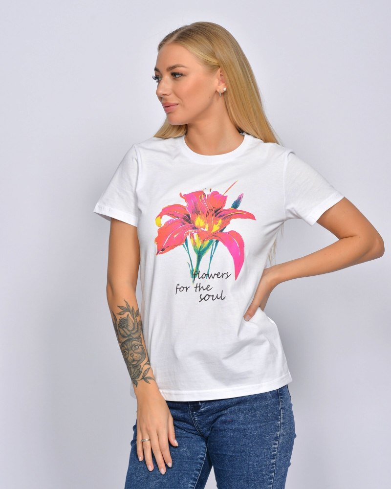 Футболка с вышивкой Let's go