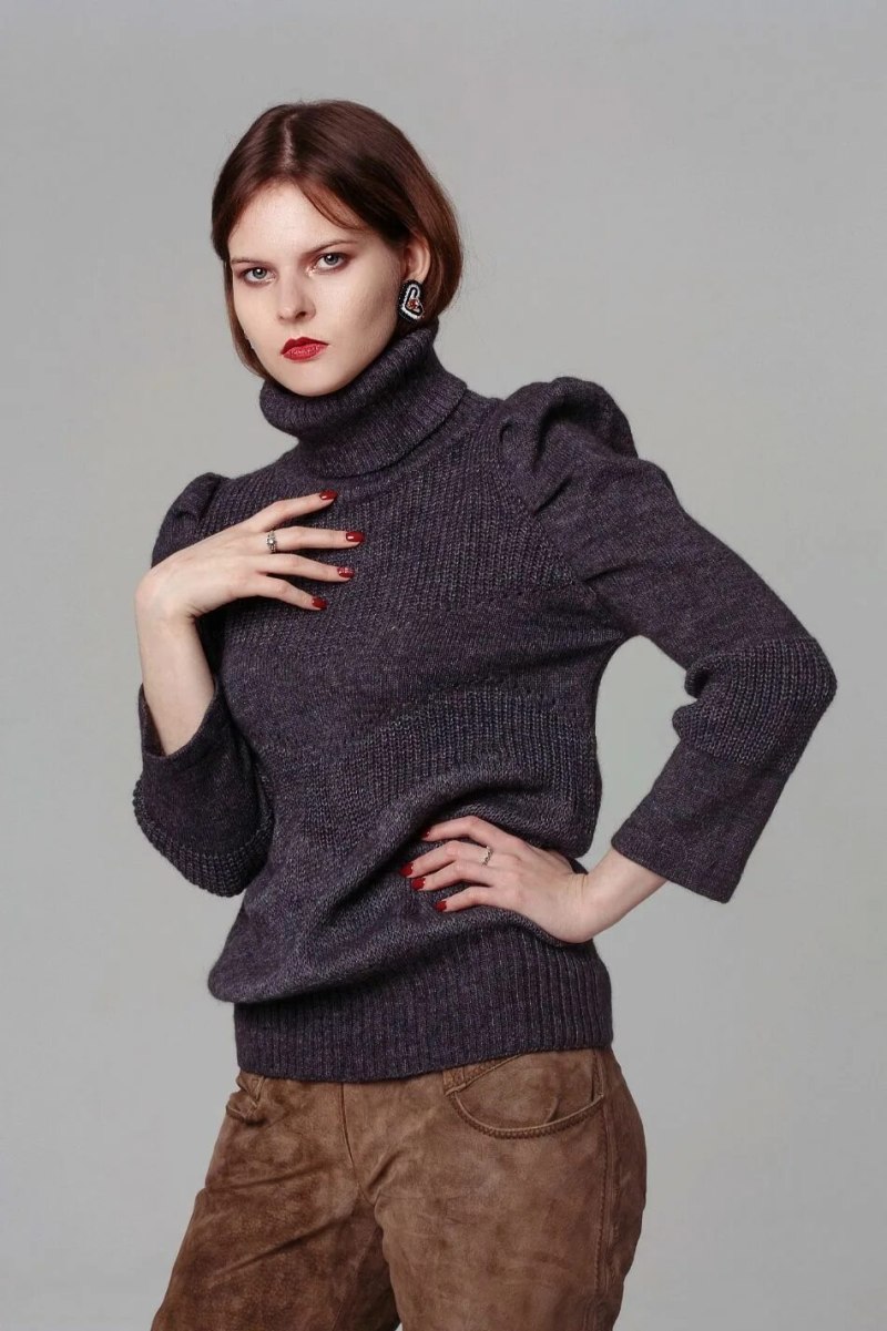 Водолазка с рукавами фонарями