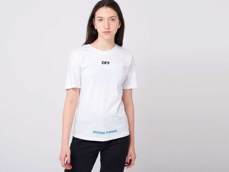 Off White футболка женская белая