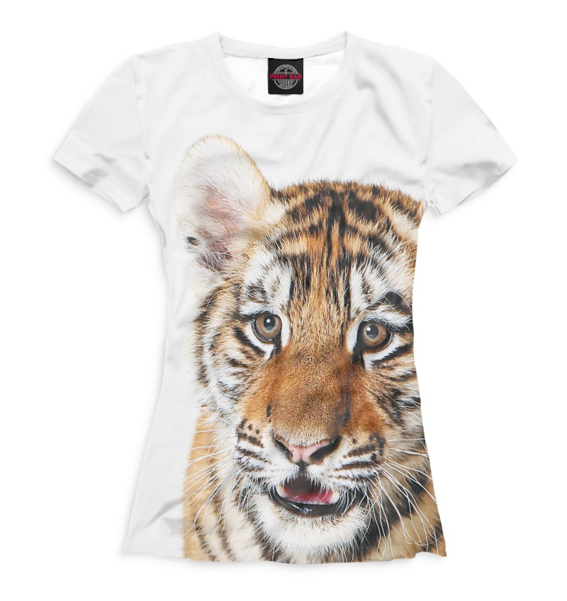 Футболка с принтом тигра женская