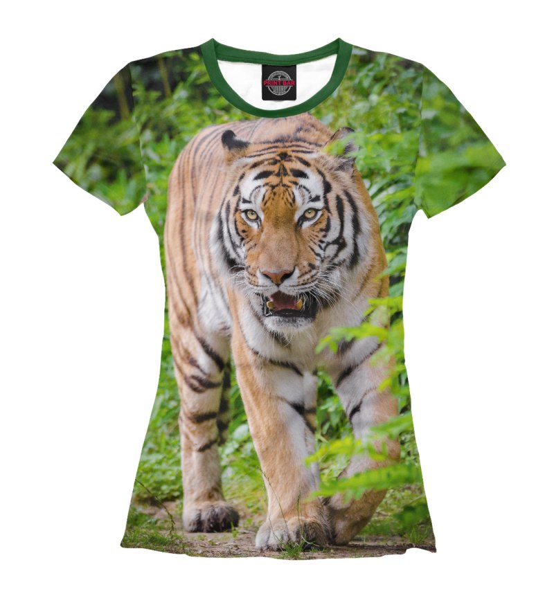 Рубашки с принтом тигра