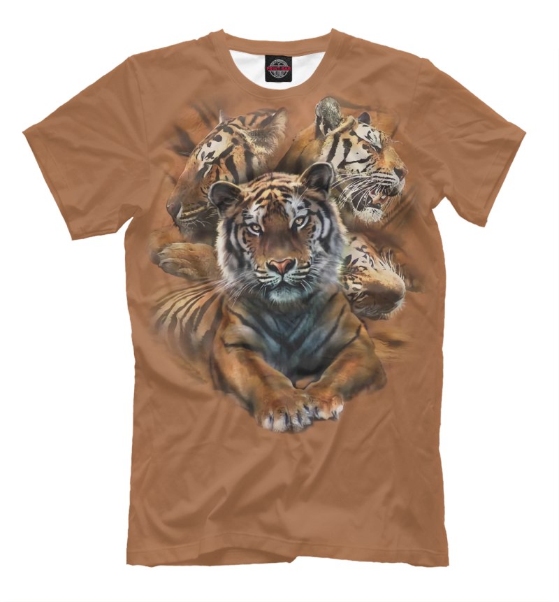 Майка с тигром мужская