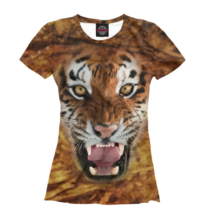 Футболка с тигровым принтом женская