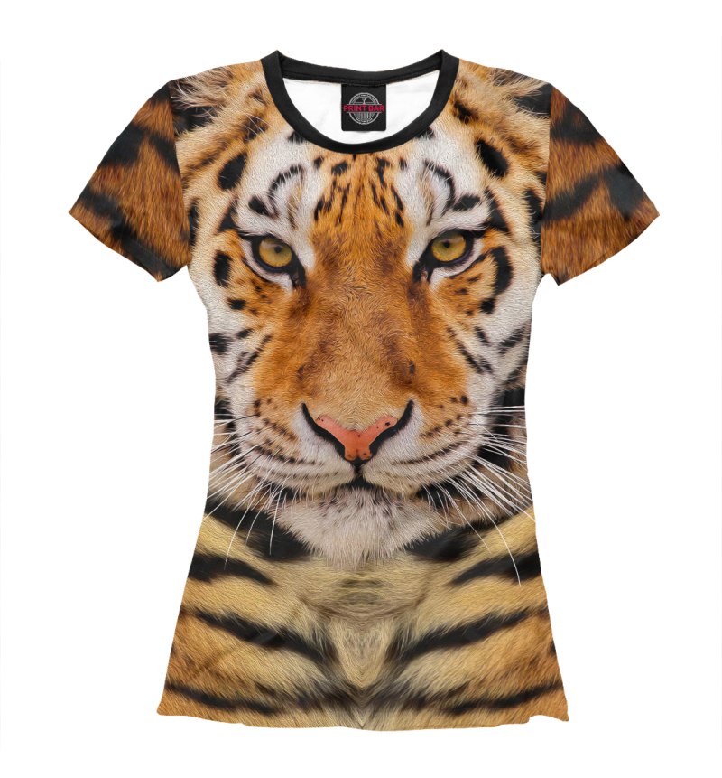 Футболка с тигровым принтом женская