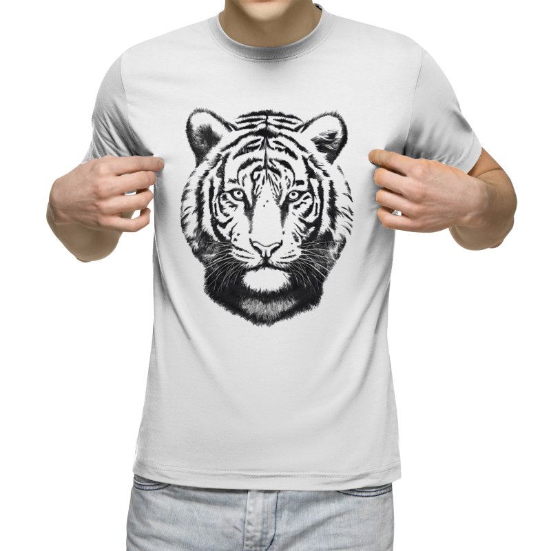 Рубашка с тиграми мужская