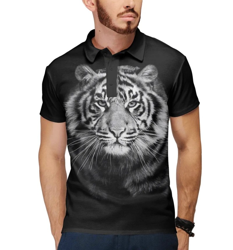 Черная футболка с тигром