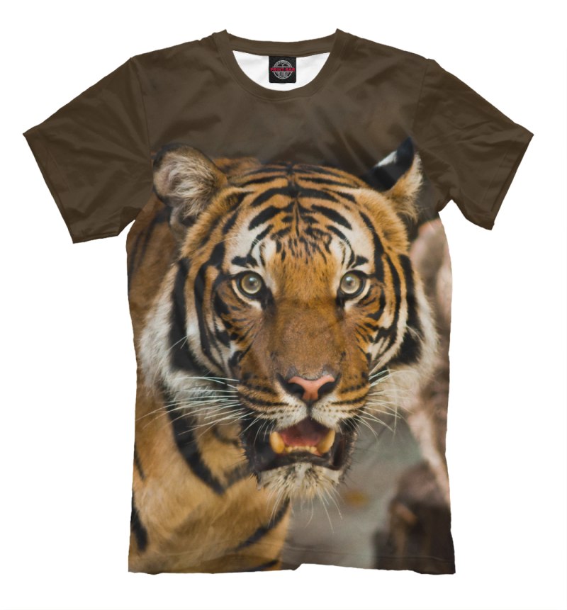 Майка с тигром мужская