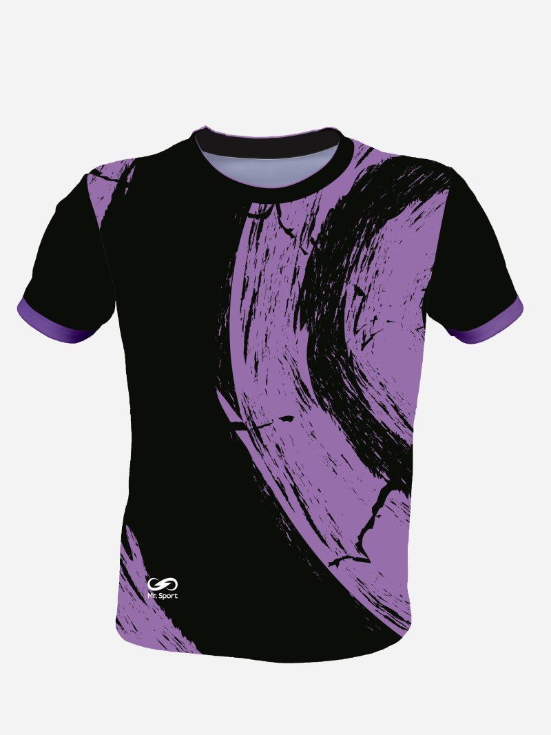 Футболка фиолетово черная