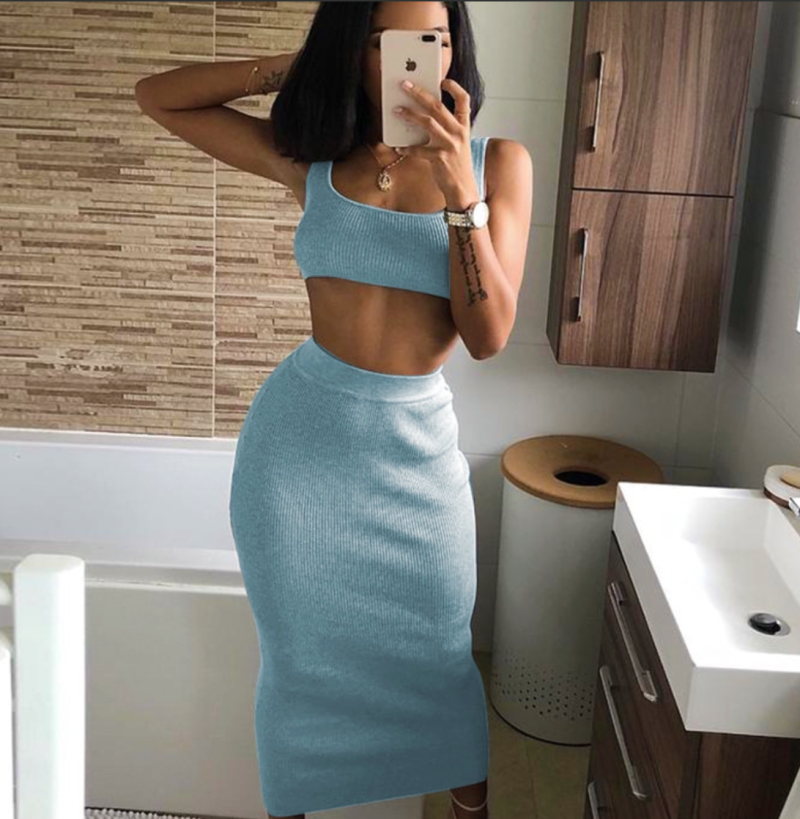 Комплект юбка и топ лапша