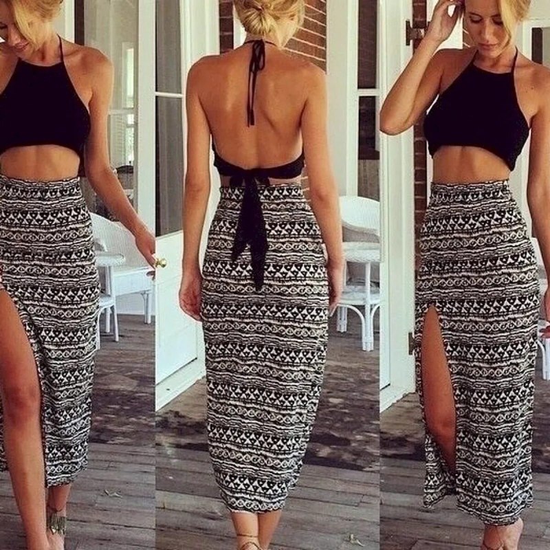 Топ с длинной юбкой