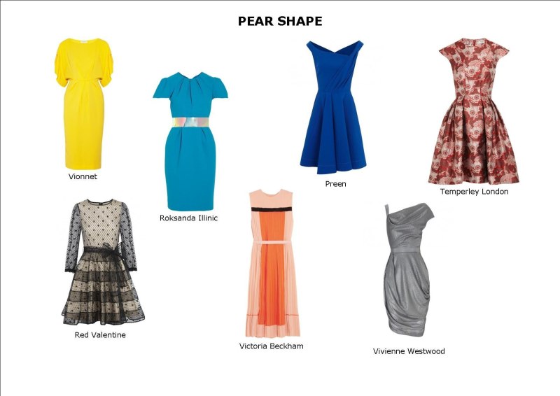 Платья для типа фигуры груша