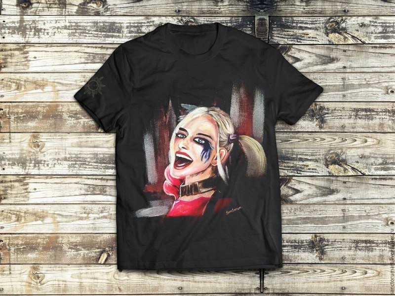 Харли Квинн роспись на одежде