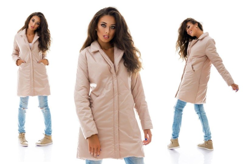 Длинная куртка женская демисезонная