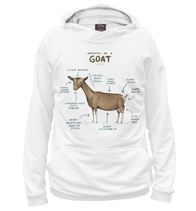 Футболка с принтом козы