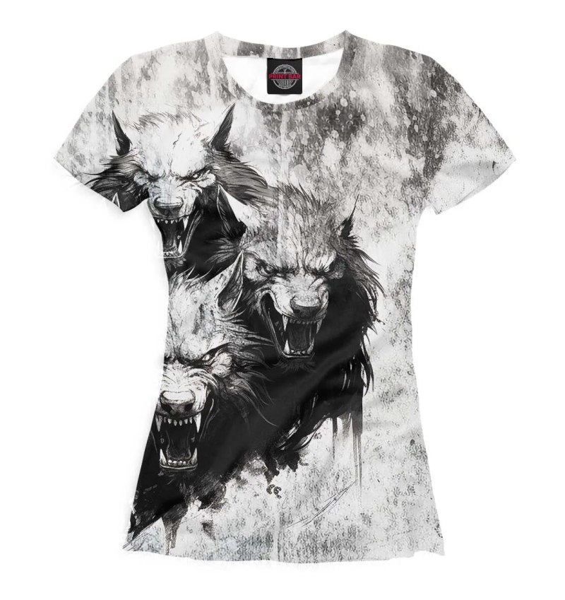 Футболки с волками для девочек