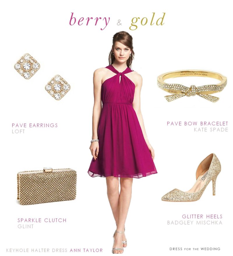 Бижутерия к сиреневому платью