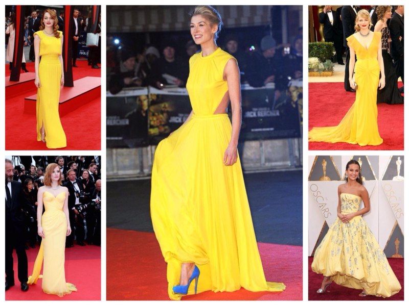 Аксессуары к желтому платью