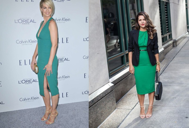 Цвет туфель к изумрудному платью