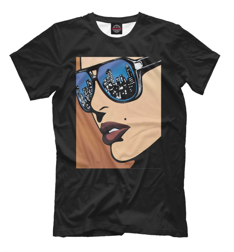 Футболка с лицом девушки