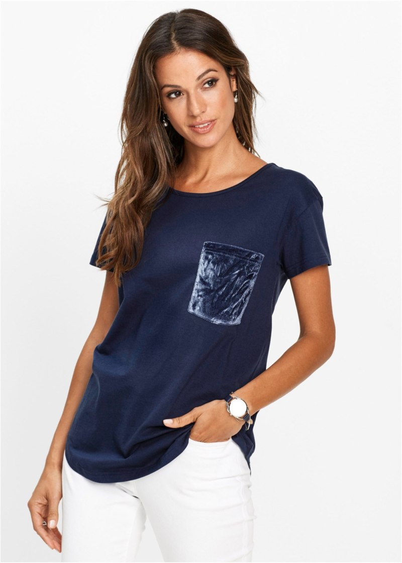 Футболка с кармашком женская