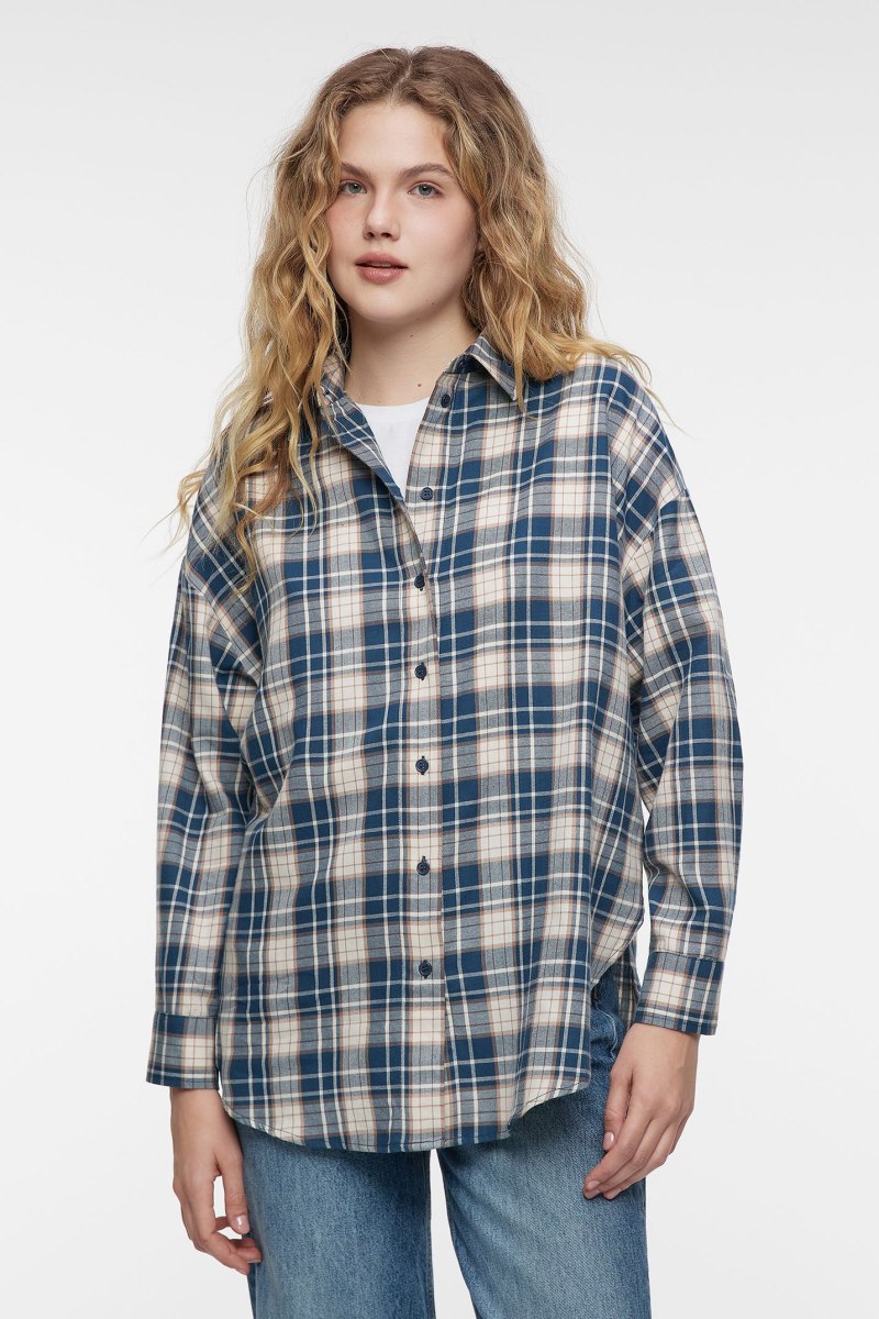 Рубашка фланель мужская оверсайз