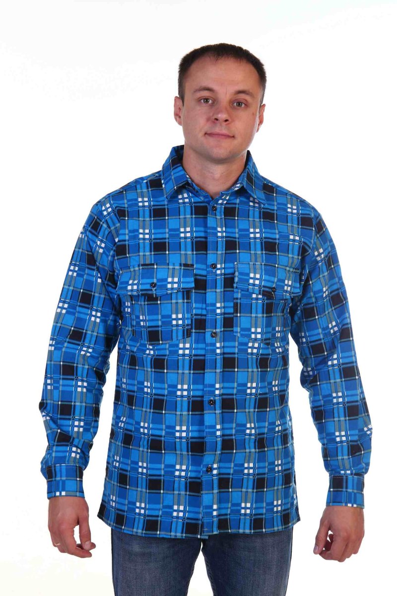 Фланелевая рубашка мужская