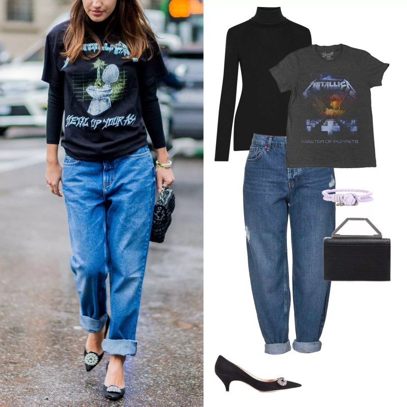 Футболка поверх водолазки