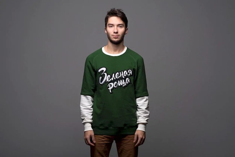 Футболка на худи сверху