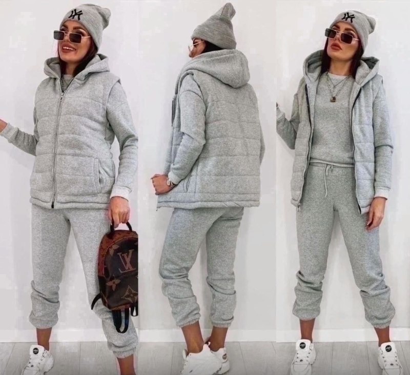 Флисовый костюм женский тройка