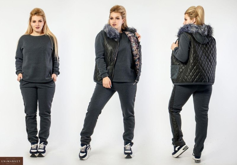 Костюм тройка с жилетом на синтепоне