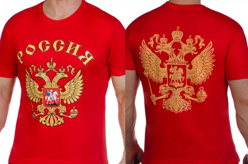 Футболка российский герб