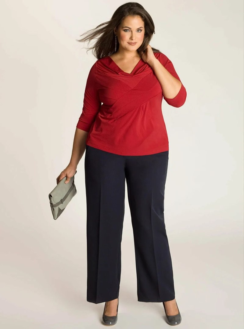 Модные брюки для полных женщин