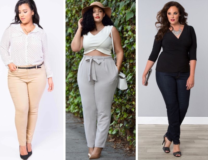 Брюки на полных девушек