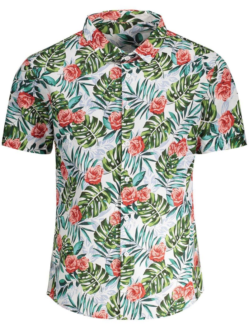 Рубашка с принтом цветов