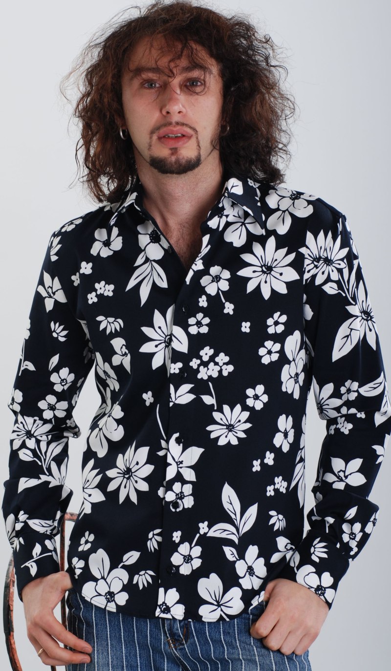 Рубашка в цветочек мужская
