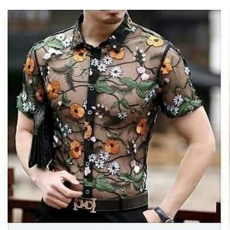 Полупрозрачная рубашка мужская