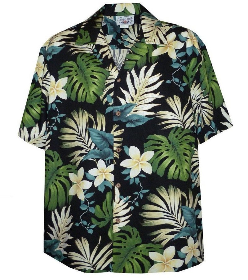 Рубашка АЛОХА чёрная