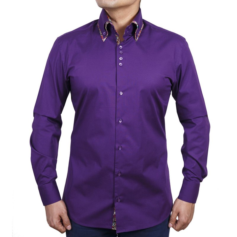 Фиолетовая мужская рубашка