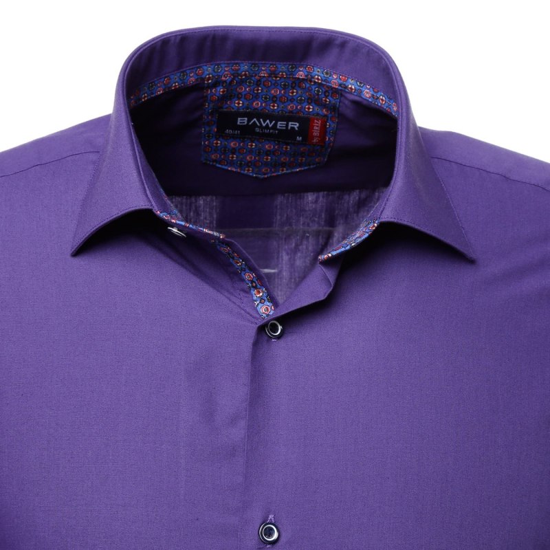 Темно фиолетовая рубашка мужская
